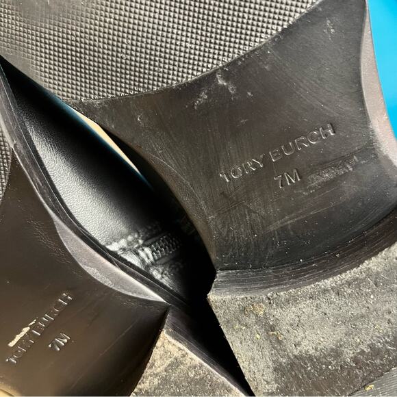 Tory Burch Everly Knee High Leather Riding Boots Tall Black Equestrian Women’s 7 - Picture 11 of 13